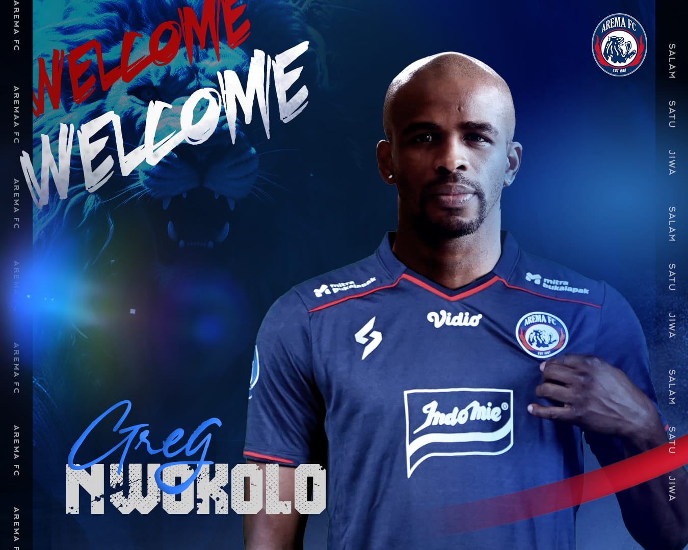 Bisa Jadi Leader dan Antisipasi Cedera Lokolingoy, Arema FC Rekrut Greg Nwokolo