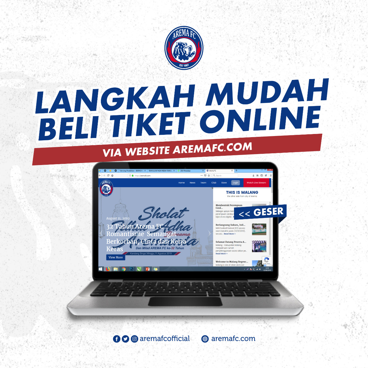 Belum Dapat Tiket Laga Arema FC vs Persebaya? Klik Disini Ker!