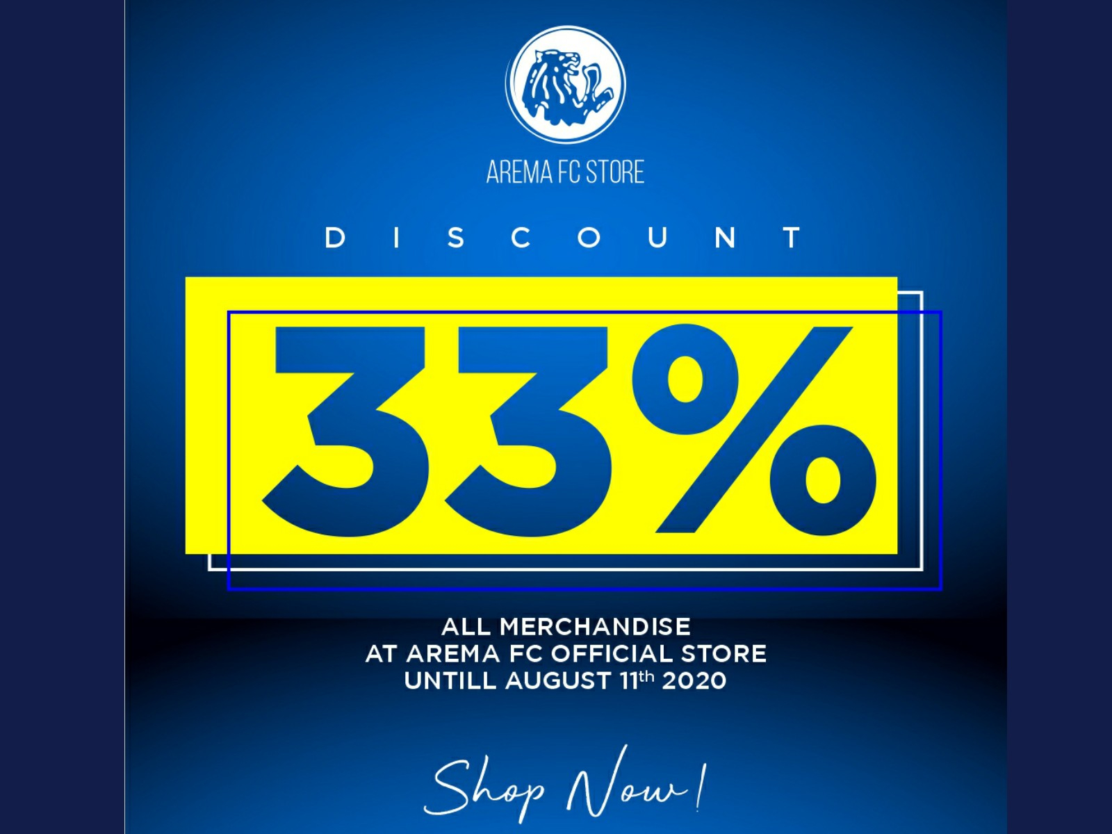 Arema FC Official Store : Pesta Diskon 33% Sambut Ulang Tahun Arema FC